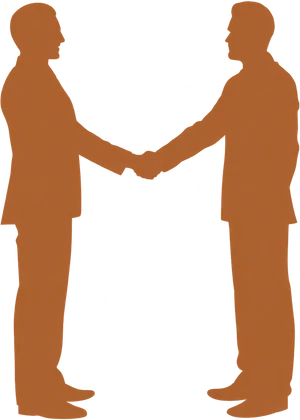 Two figures shaking hands